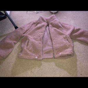 Light pink zip up Sherpa